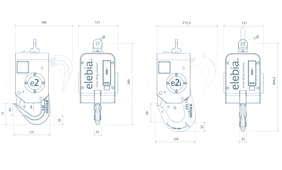 evo2 and evo2L automatic crane hooks